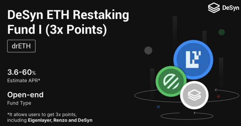 Decentralized Fund Management Platform DeSyn Launch Liquidity Restaking Fund, Enjoy triple points for Eigenlayer, Renzo, and DeSyn