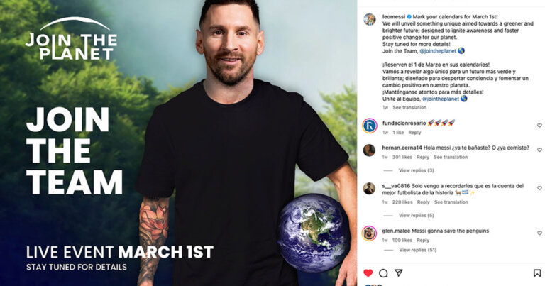 Football Legend Lionel Messi to Unveil the Highly Anticipated “Join the PLANET” RWA on March 1