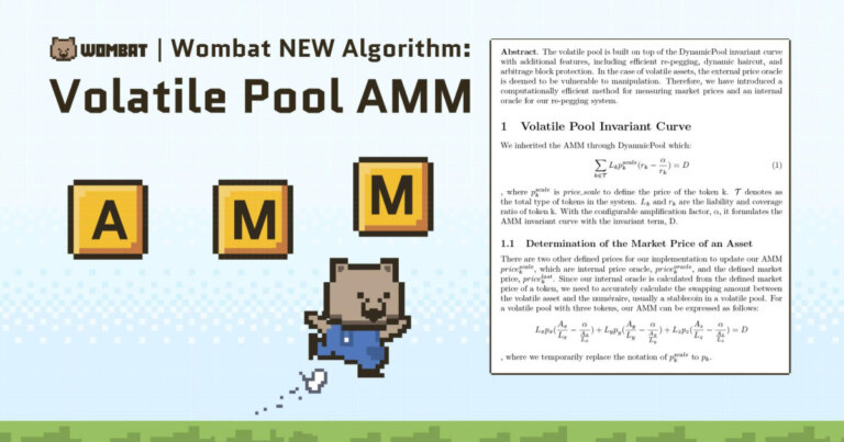 Wombat Exchange Releases First Single-Sided Volatile Pool AMM in DeFi