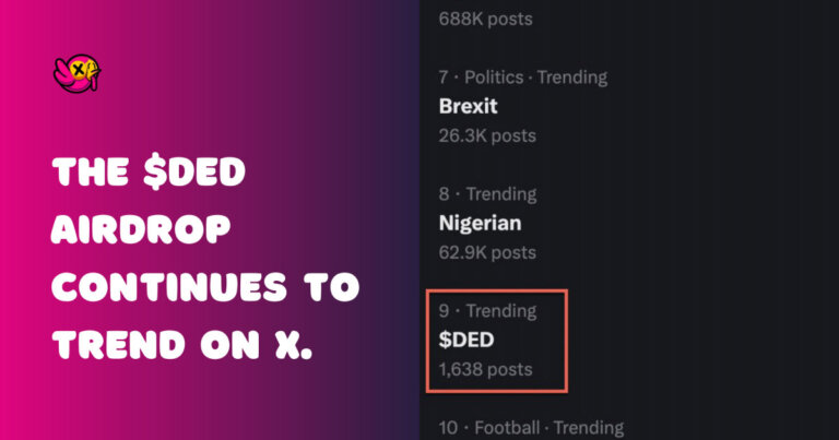 DED Trends on Twitter After Memecoin Snapshot Announcement