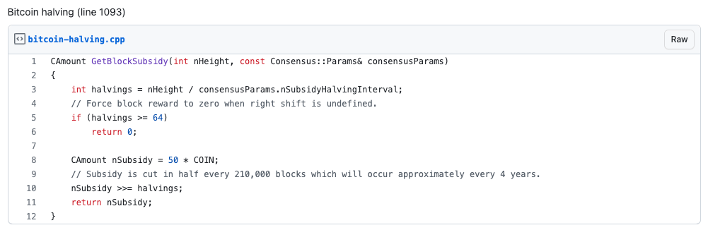 bitcoin halving code
