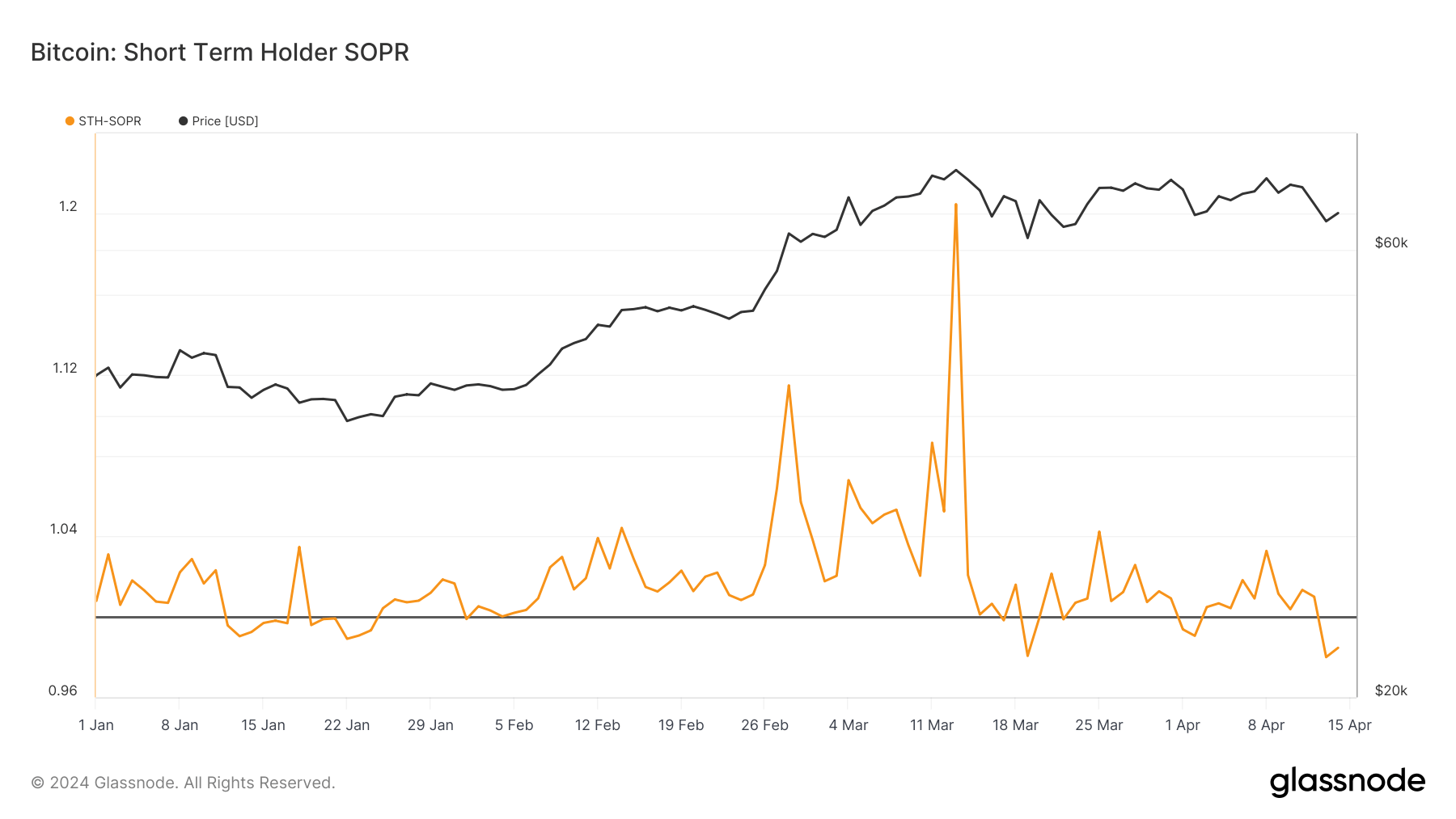Short-term Bitcoin holders from the beginning of the year