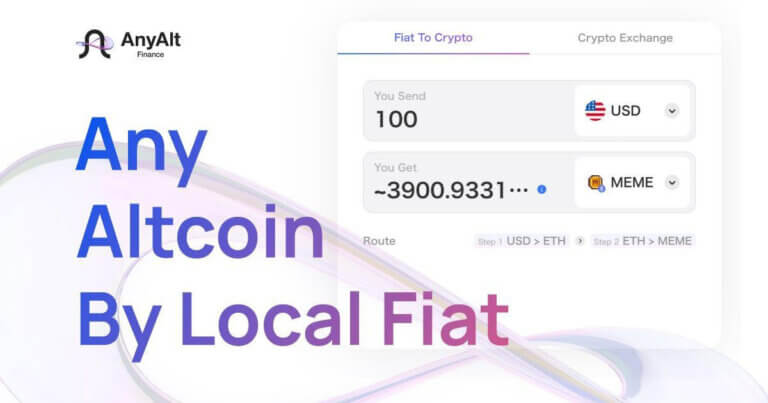 Introducing AnyAlt Swap Widget – Any Emerging Token with Fiat Currency