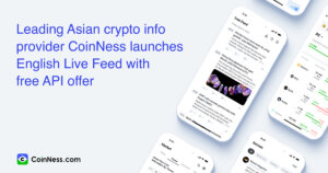 Leading Asian crypto info provider CoinNess launches English Live Feed with free API offer