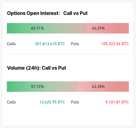 bitcoin options OI calls vs puts
