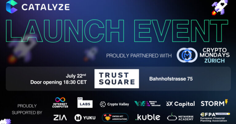 Catalyze Announces Grand Launch Party in Partnership with Crypto Mondays Zürich