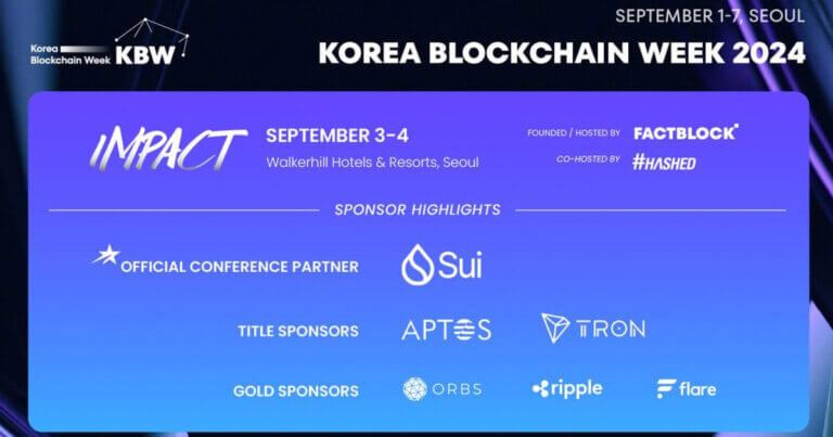 Korea Blockchain Week Names Sui the Official Conference Partner, Announces New Headline Speakers