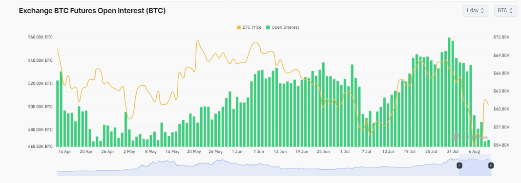 Offenes Interesse an BTC-Futures: (Quelle: Coinglass)