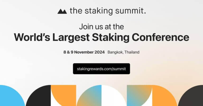 Staking Rewards to Host World’s Largest Staking Summit in Bangkok November 8-9th