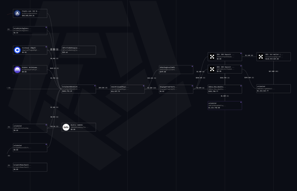 Bitcoin analysis of whale activity (Source: Arkham Intelligence)