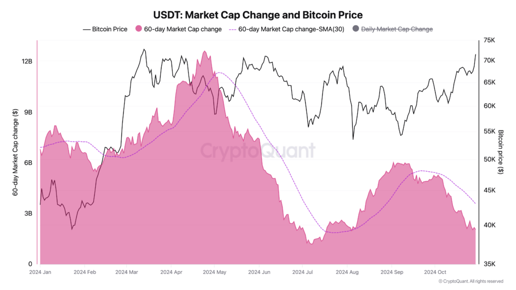 USDT maket cap (Source: CryptoQuant)