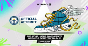 STEPN apps aim to set a GUINNESS WORLD RECORDS™ title for most users to complete a remote one mile distance in 24 hours