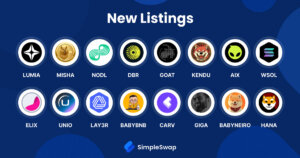 SimpleSwap Announces New Listings for the Month