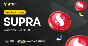 $SUPRA Token Lists on BYDFi with 304.30% Weekly Price Increase