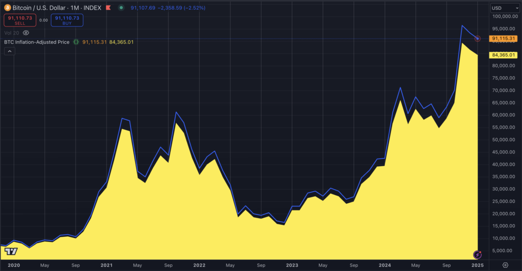 BTC adjusted for inflation (Source: TradingView)