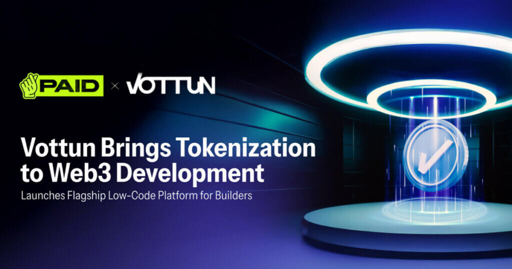 Vottun Brings Tokenization to Web3 Development; Launches Flagship Low-Code Platform for Builders