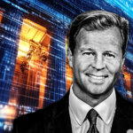 Trump’s CFTC chair nominee Brian Quintenz against a backdrop of financial architecture and digital overlays - Cover art/illustration via CryptoSlate