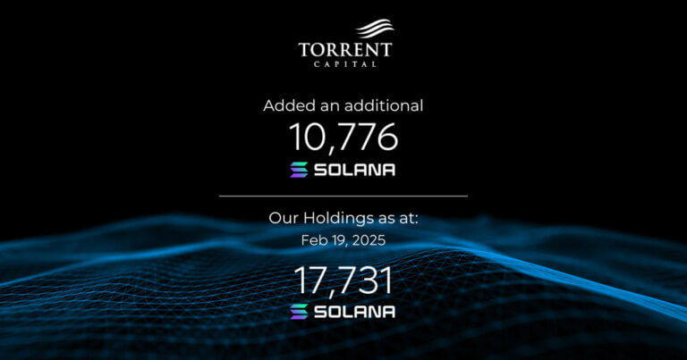 Torrent Capital Increases its Solana Holdings