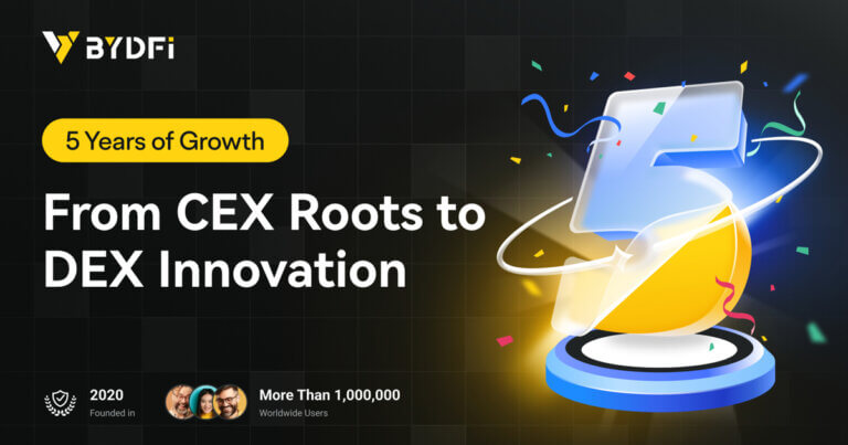 From CEX to DEX: BYDFi Celebrates 5 Years of Remarkable Growth
