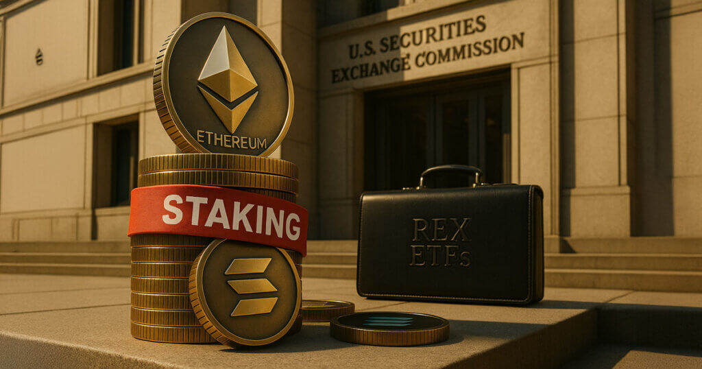 REX pushes ETH and SOL staking ETFs via rare C-Corp as SEC softens stance