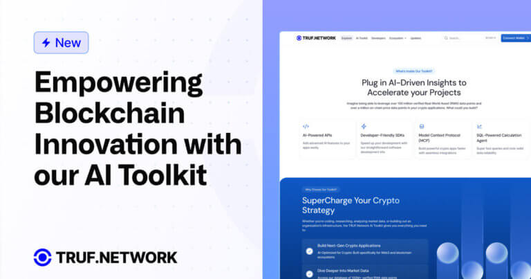 The TRUF.NETWORK AI Toolkit: Unlocking the power of AI in Blockchain