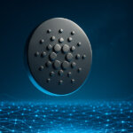 A large Cardano (ADA) coin is shown glowing above a digital grid, symbolizing blockchain technology and network growth - Cover art/illustration via CryptoSlate.