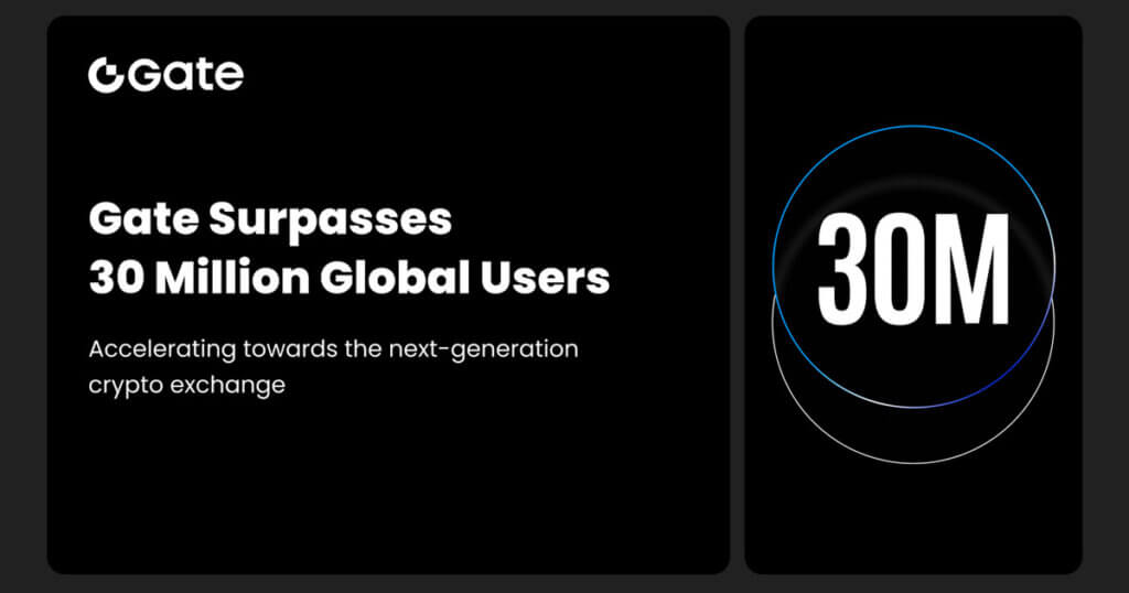 Gate Surpasses 30 Million Global Users, Accelerating Its Rise as the Next-Generation Crypto Exchange
