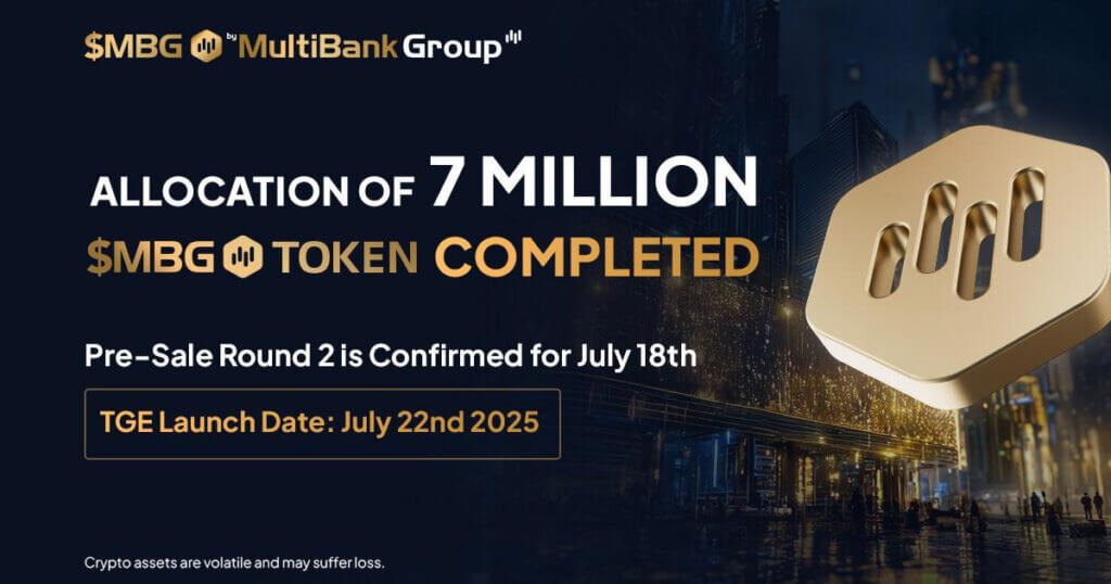 MultiBank Group Announces 7 Million $MBG Tokens Sold Out in Under One Hour During Initial Pre-Sale