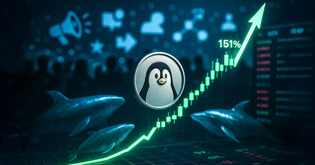 PENGU jumps 151% in July in a rally driven by viral marketing, whale accumulation