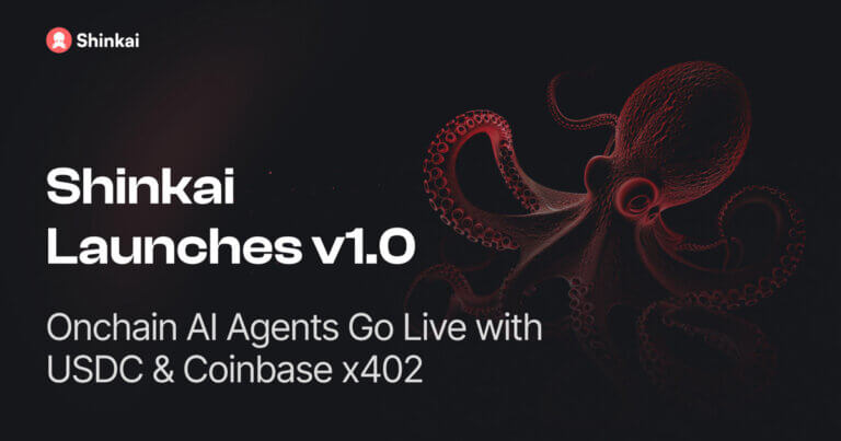 Shinkai Launches v1.0: Onchain AI Agents Go Live with USDC & Coinbase x402