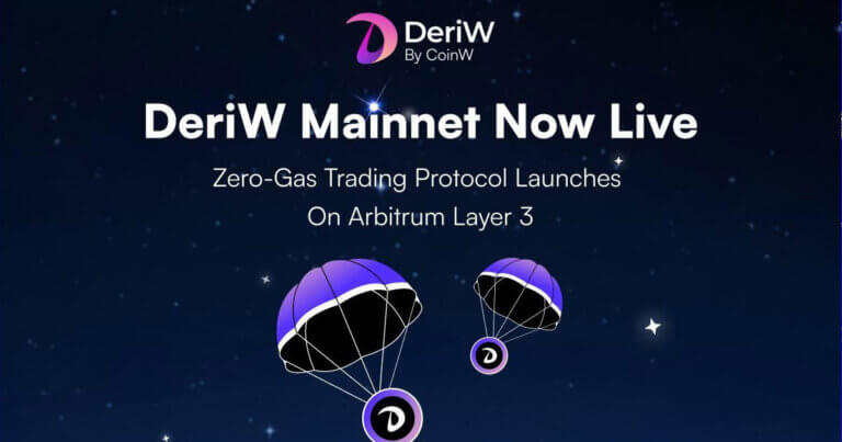 DeriW Launches Its Mainnet, Ushering in a New Era of Gas Free On-Chain Derivatives