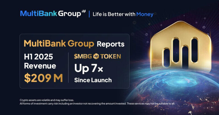 MultiBank Group Delivers Record H1 Results with $209M Revenue and MBG Token Driving 7X Returns Since Launch