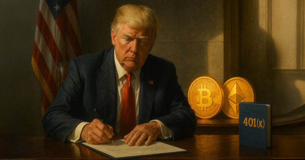 Trump opens $12.5 trillion 401(k) market to crypto and private equity access