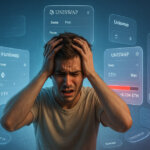 Caught in the trap: a crypto investor overwhelmed after falling victim to a Uniswap phishing scam. Credit: Cover art/illustration via CryptoSlate. Image includes combined content which may include AI-generated content.