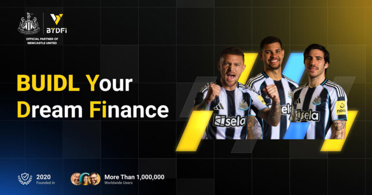 BYDFi Highlights 'BUIDL' Ethos During Newcastle United Match Against Arsenal