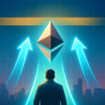 An Ethereum token ascends between dual momentum arrows toward the highlighted $5.2K price band on a graph skyline - Cover art/illustration via CryptoSlate.