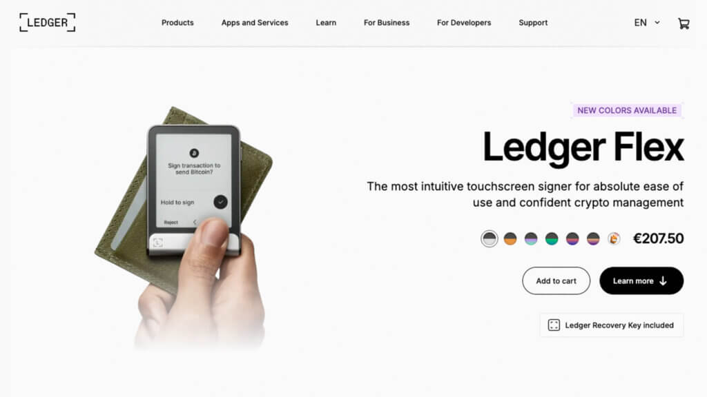 Ledger Flex screenshot