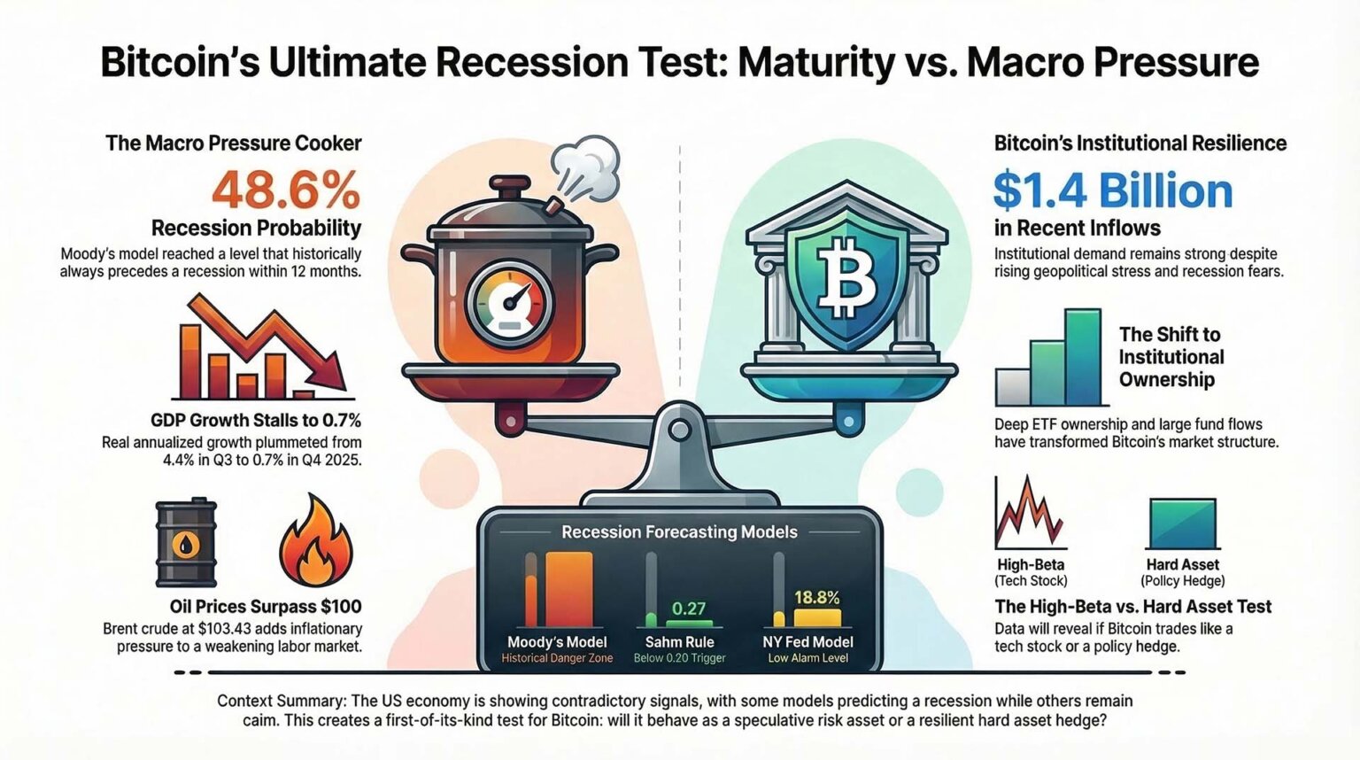 Recssion Risk Moody’s recession odds hit ‘point of no return’ preparing Bitcoin to ...