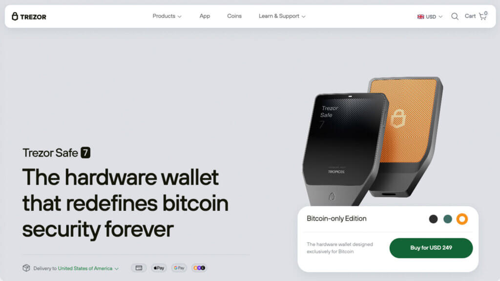 Trezor Safe 7 screenshot