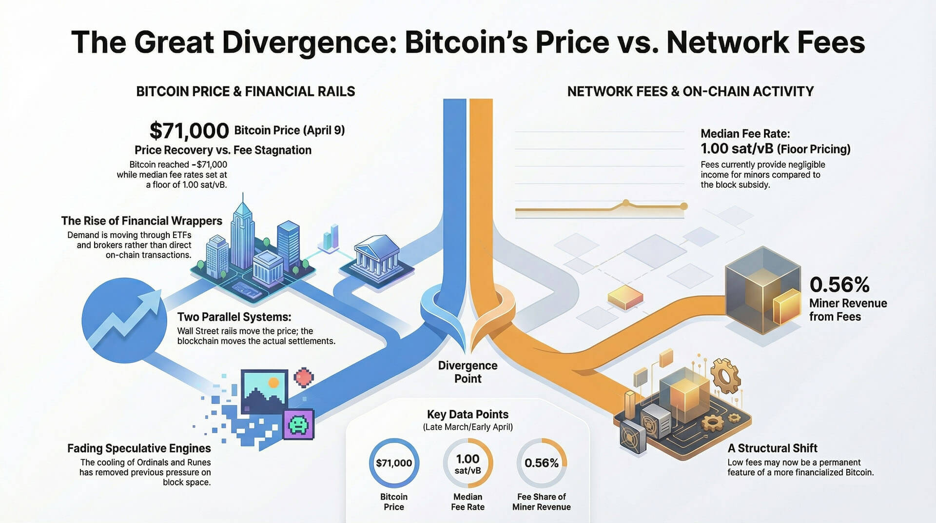 The Bitcoin network is currently a ghost town as price is being ...