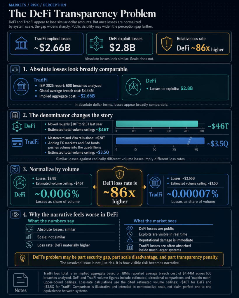 Crypto DeFi hacks cost 8,500% more than TradFi breaches per dollar moved