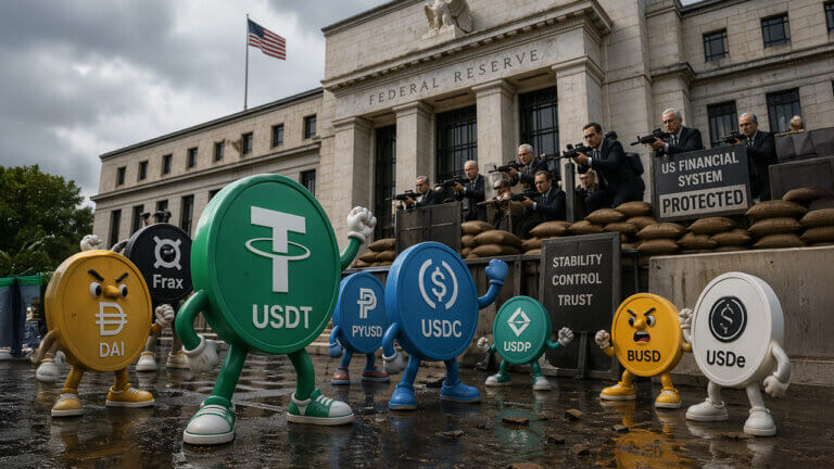 Central banks confront major stablecoins outside the Federal Reserve as regulators frame them as a monetary threat