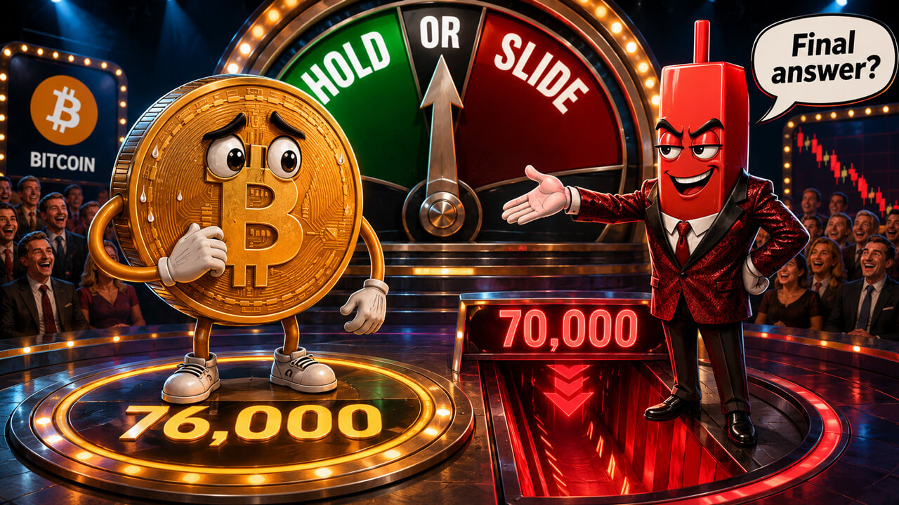 Bitcoin price faces hold-or-slide decision between $76,000 support and $70,000 downside risk