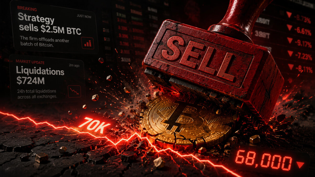 Bitcoin flash crash below $68,000 triggers around $400 million in liquidation in under an hour