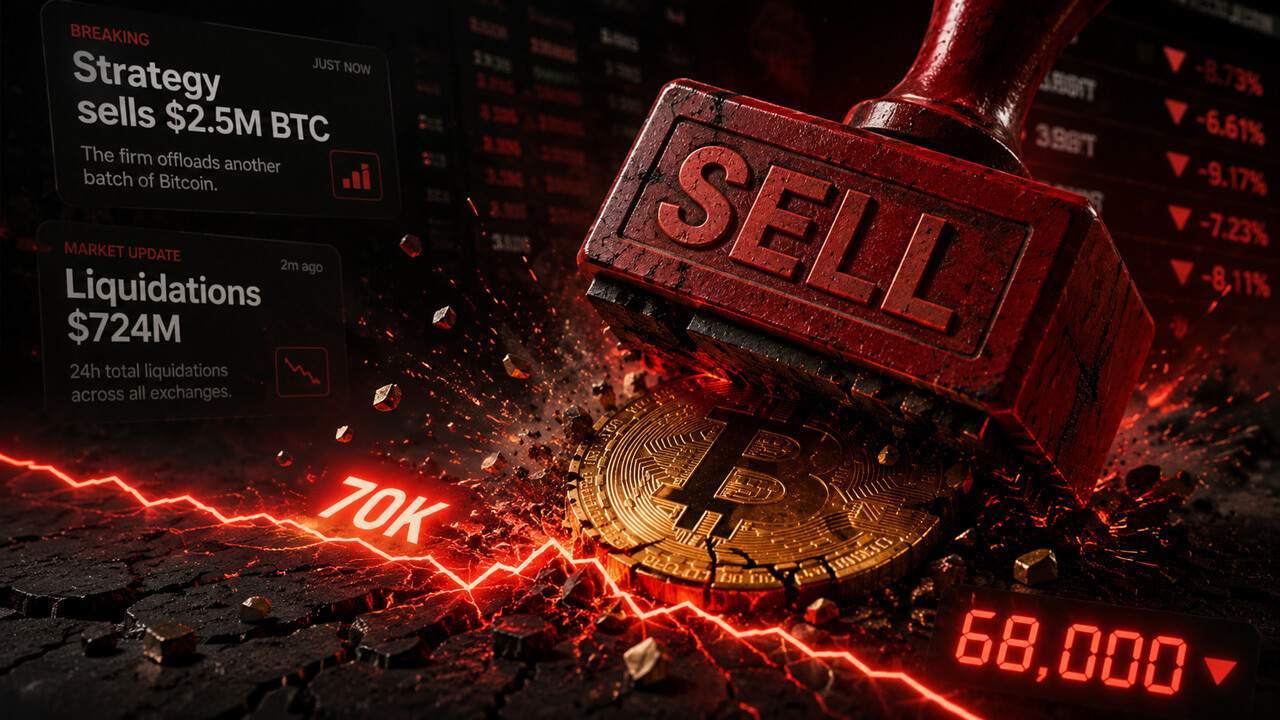 Bitcoin’s  flash crash under $68,000 triggers around $400 million in liquidation in under an hour