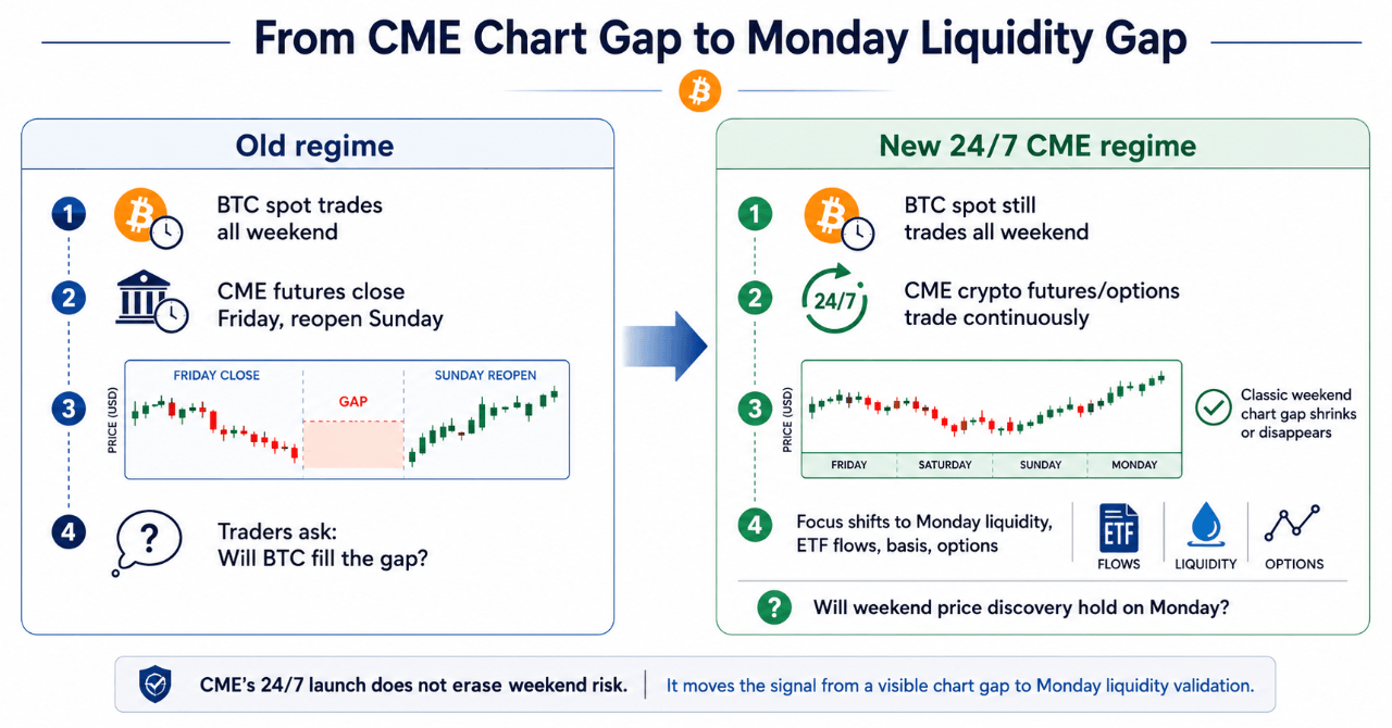 From CME chart gap to Monday liquidity gap