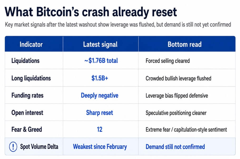 What Bitcoin's crash already reset