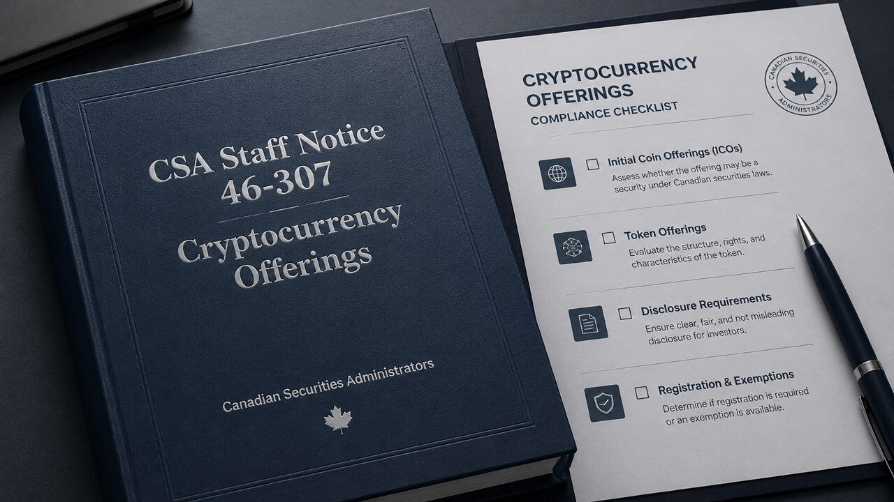 CSA Staff Notice 46-307 Cryptocurrency Offerings