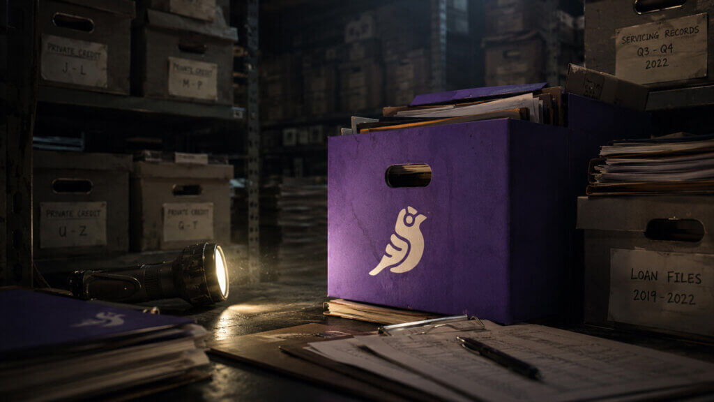 Goldfinch winddown document box in warehouse storage facility