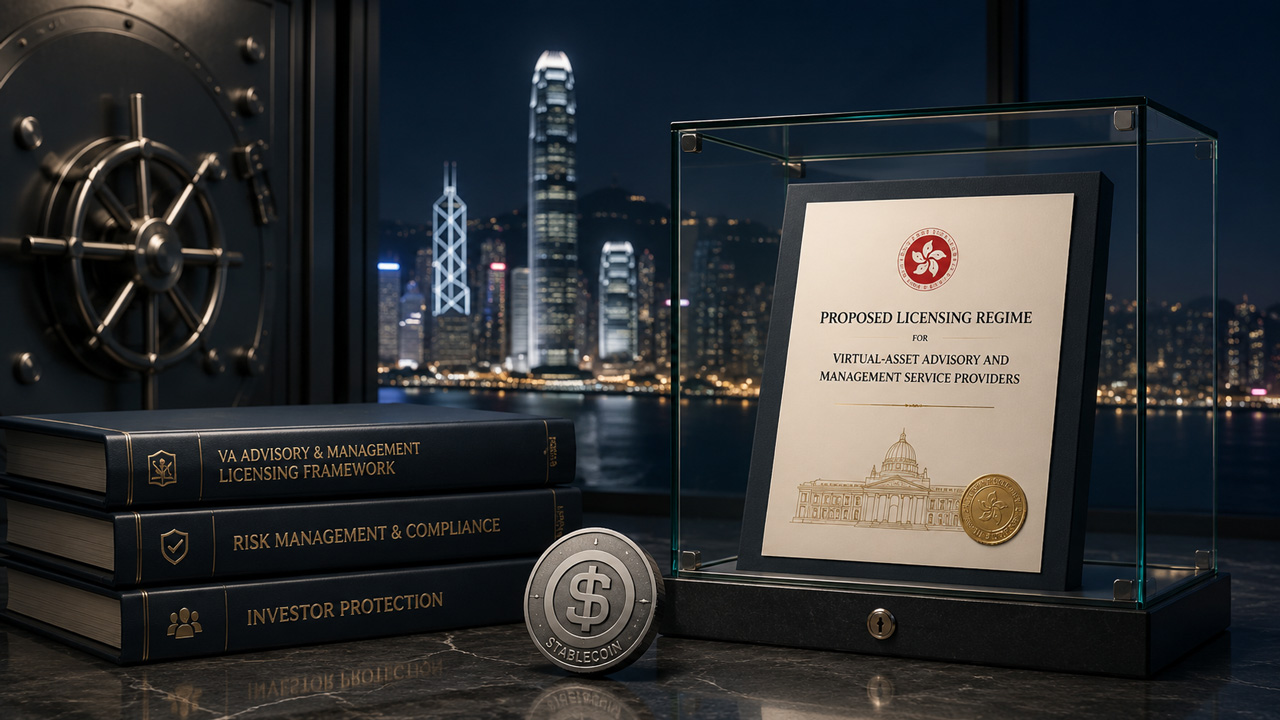Hong Kong proposal for licensing virtual asset advisory and management providers, highlighting AMLO oversight, investor protection, compliance requirements and planned 2026 regulation.